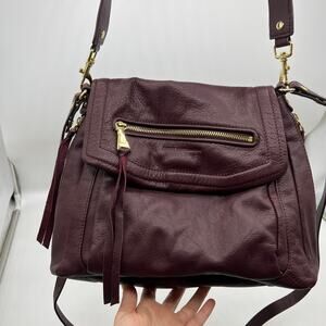 Aimee Kestenberg Leather Shoulder Bag Fifth Avenue	True Plum